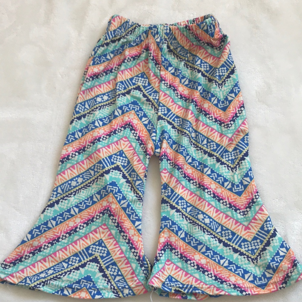 Aztec print baby bell bottoms